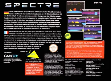 Spectre (Europe) box cover back